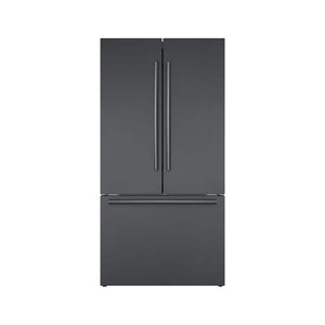 Bosch - 800 Series 21 Cu. Ft. French Door Counter-Depth Smart Refrigerator - Black stainless steel