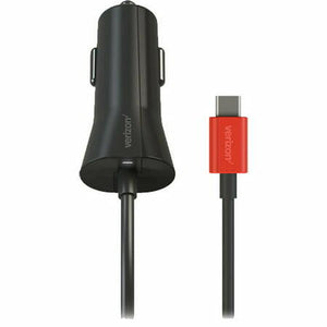 Verizon Car Charger with USB-C and Quick Charge Technology for Android Devices