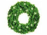 Gerson 24 In. 50-Bulb Clear Incandescent Canadian Pine Prelit Wreath 447102