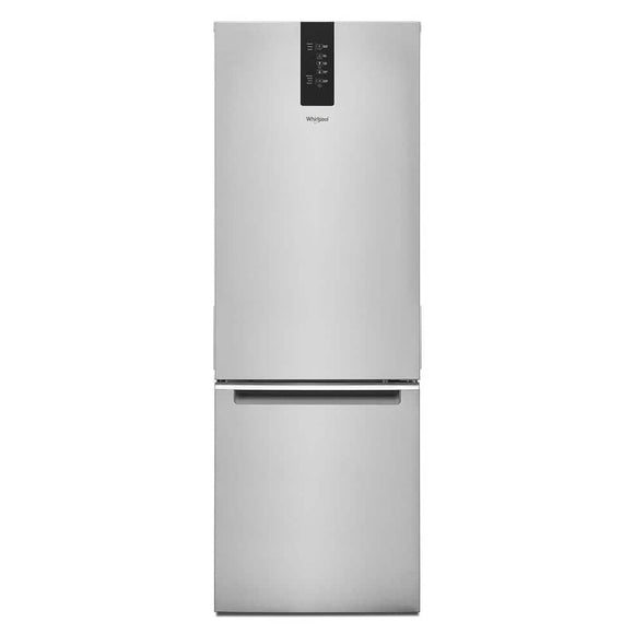 Whirlpool - 12.7 Cu. Ft. Bottom-Freezer Counter-Depth Refrigerator - Stainless steel