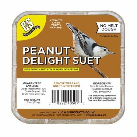 C&S Peanut Delight No-melt Suet Dough, 11.75 oz, Wild Bird Food