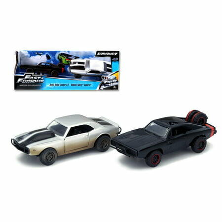 Jada 97163 Doms 1970 Dodge Charger R & T Off Road & Romans Chevrolet Camaro Z by