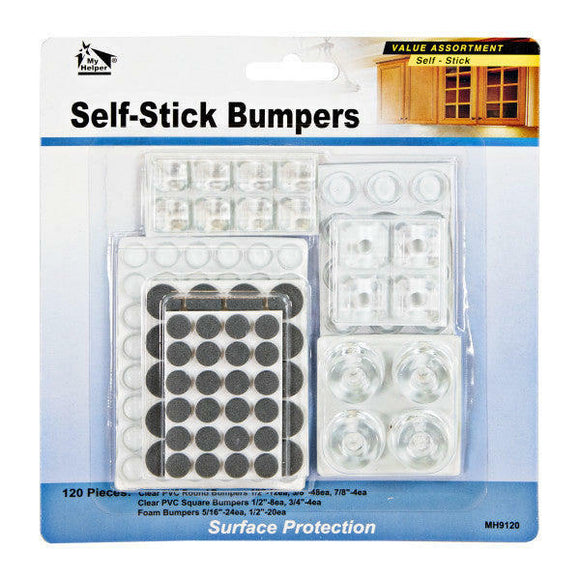 HBC MH9120 120-PIECE KIT ASSORTED SELF STICK BUMPERS.