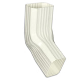 Spectra Metals 2 x 3 In. Vinyl White Front or Side Downspout Elbow 3ABRTADP